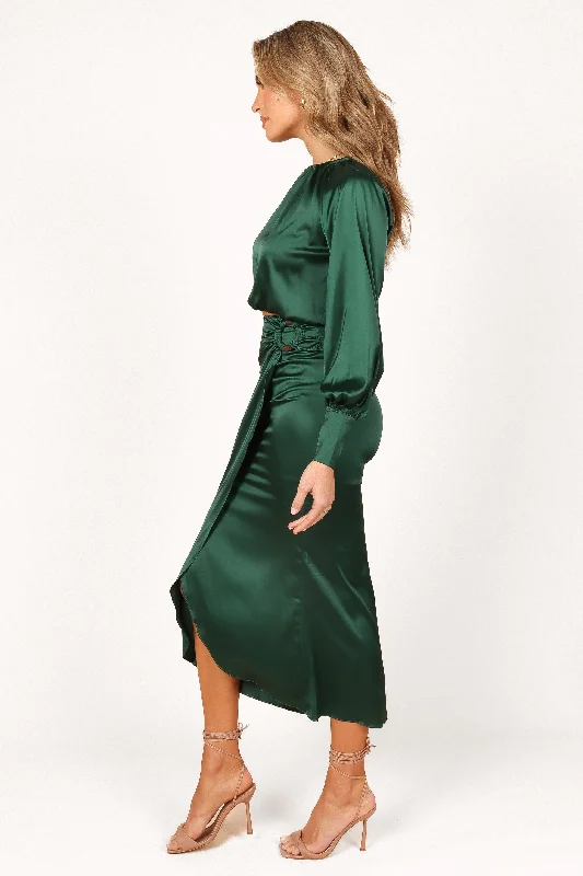 Natasha Two Piece Set - Emerald Green