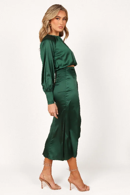 Natasha Two Piece Set - Emerald Green