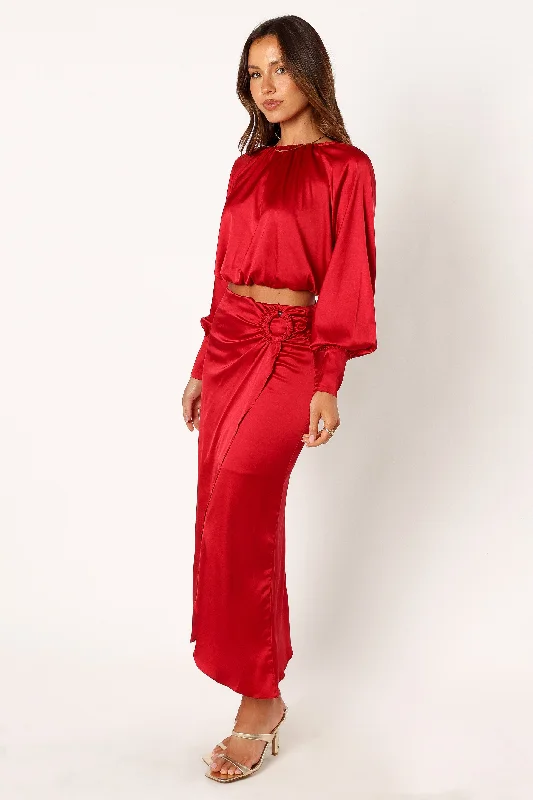 Natasha Two Piece Set - Red