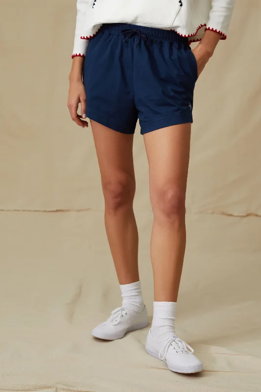 Navy Cotton Bowen Short