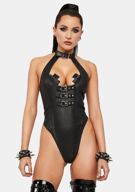 No Love Leather Bodysuit