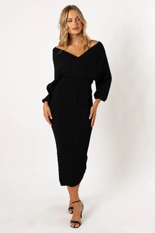 Sharnie Knitted Set - Black