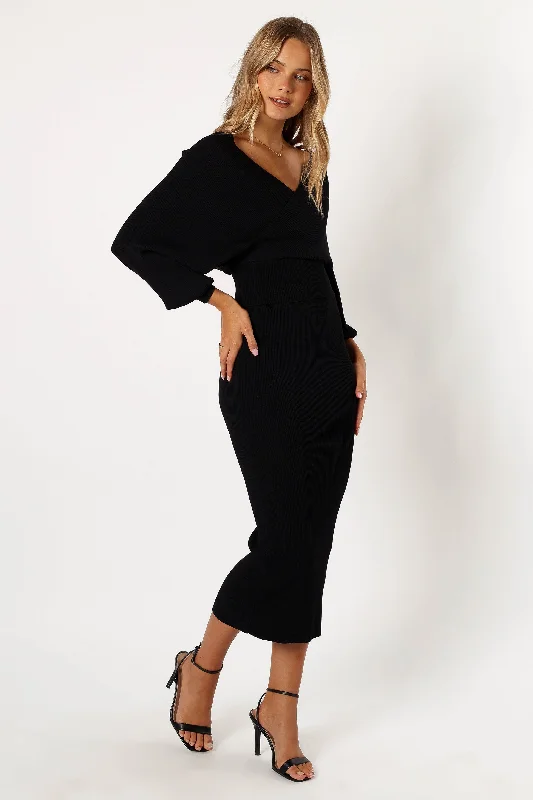 Sharnie Knitted Set - Black