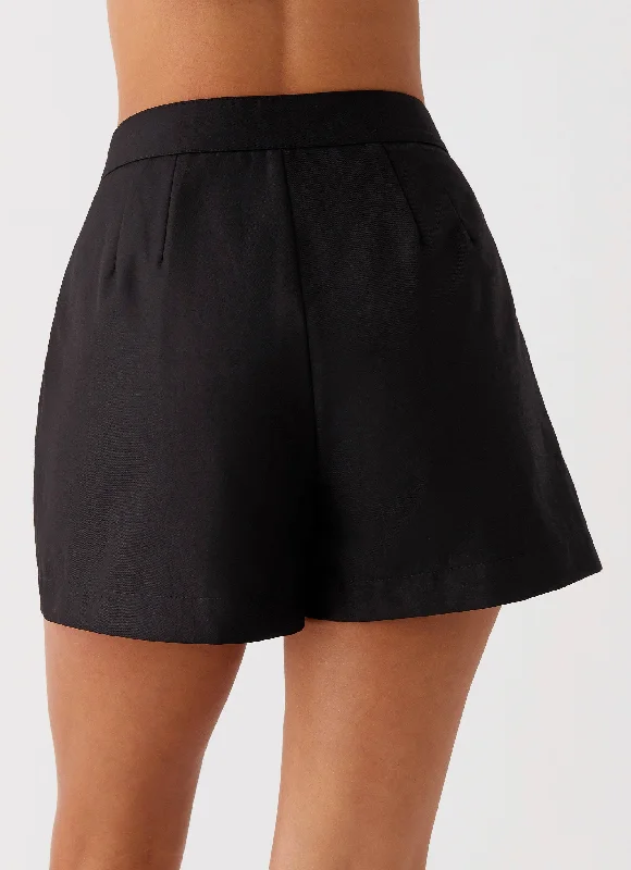 Siena Style Tailored Shorts - Black