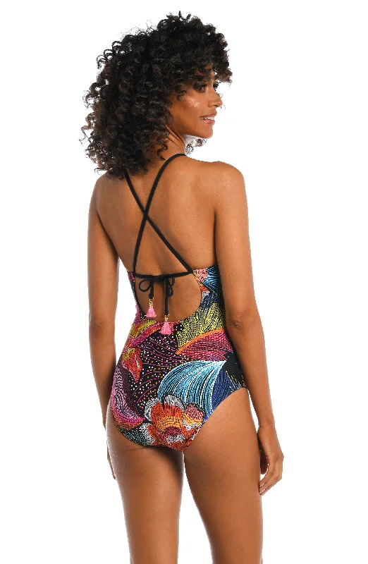 Sunlit Soiree High Neck One Piece