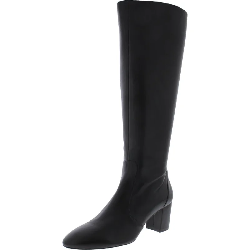 Yuliana Womens Leather Knee-High Boots