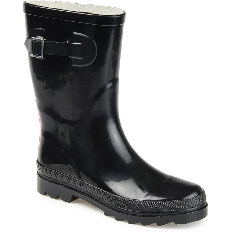 SEATTLE Womens Buckle Stripe Rain Boots