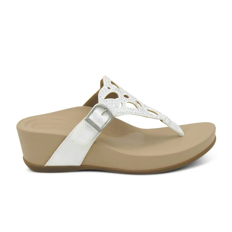 Aetrex Tasha Sandal (Women) - White