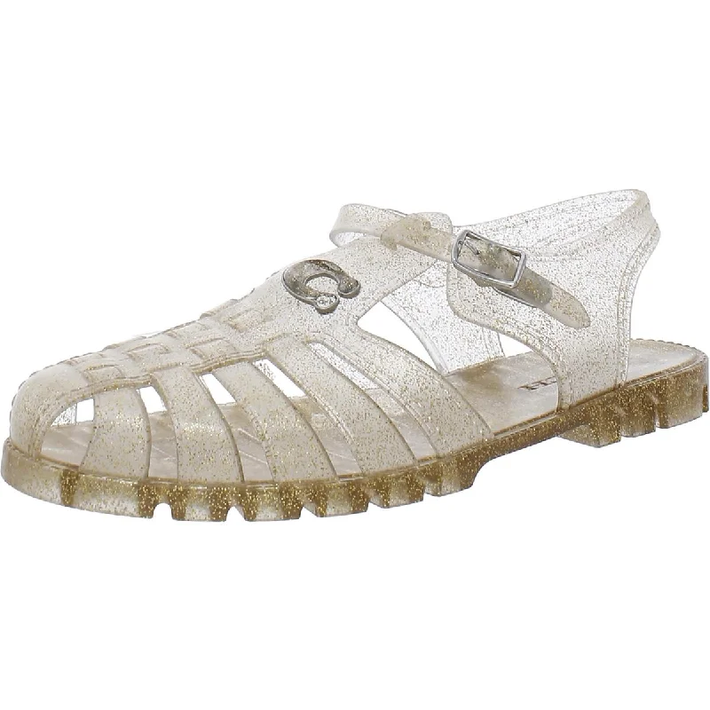 Womens Glitter Jelly Sandals