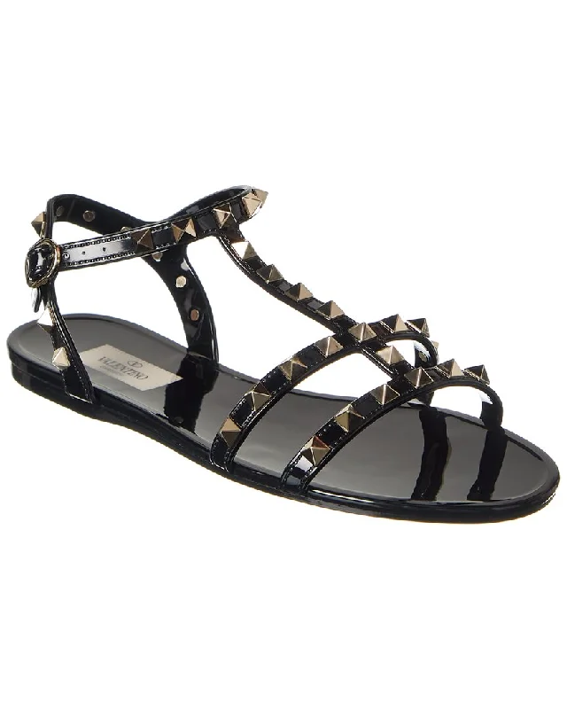 Valentino Rockstud Caged Rubber Sandal