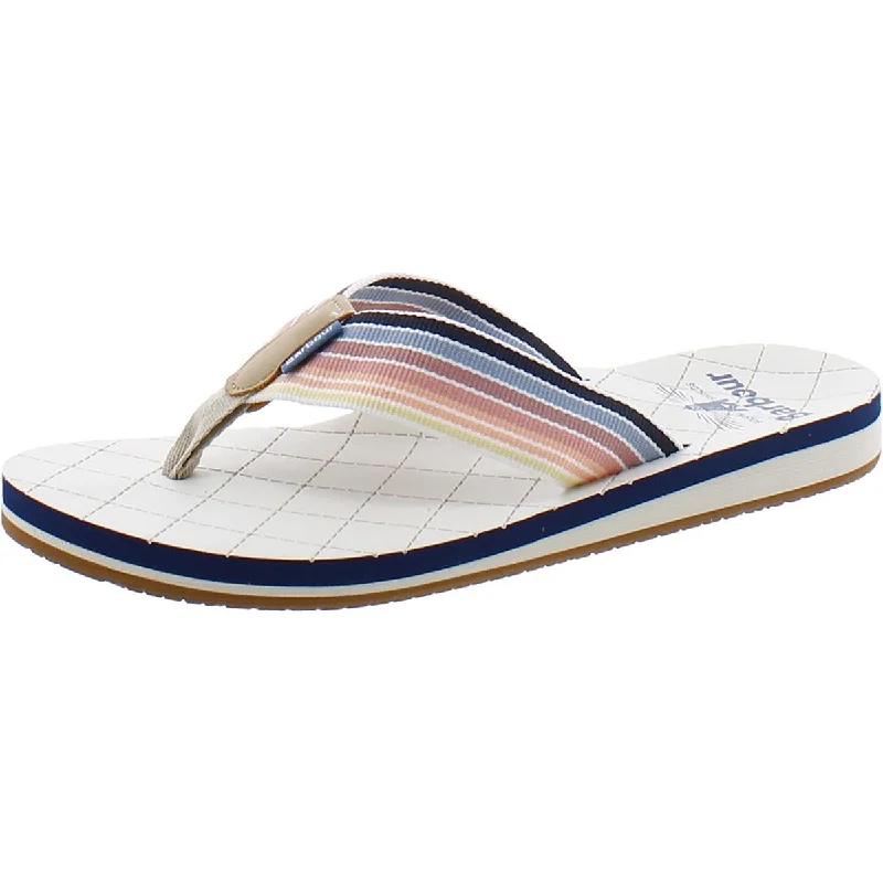 Womens Laceless Canvas Thong Sandals