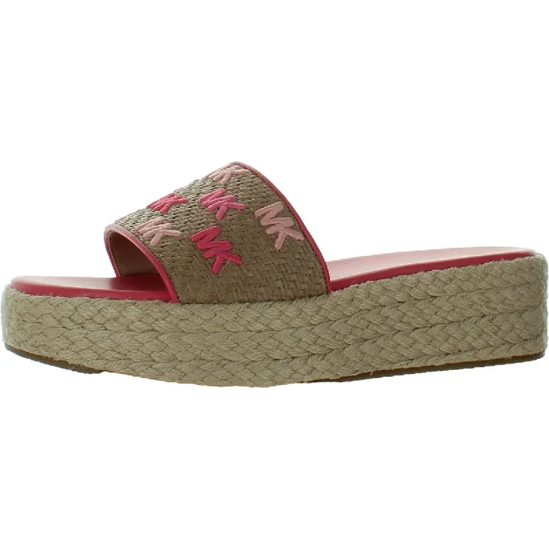 Womens Slip On Open Toe Slide Sandals