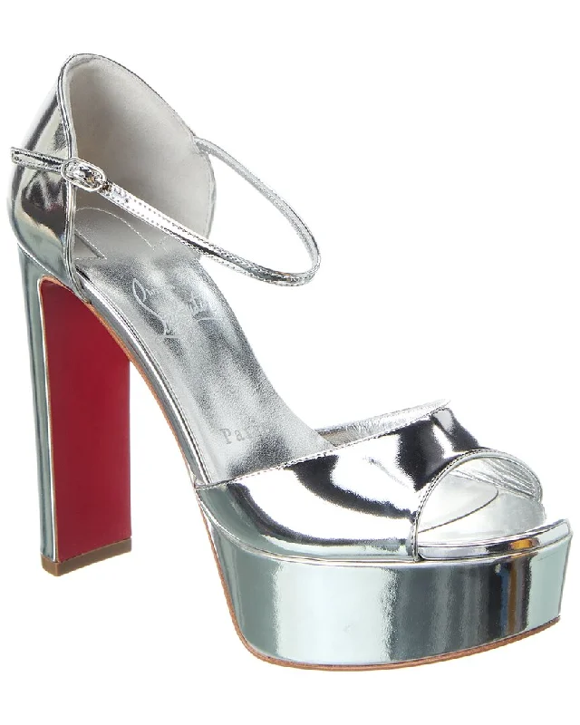 Christian Louboutin Sandaloo 130 Leather Platform Sandal