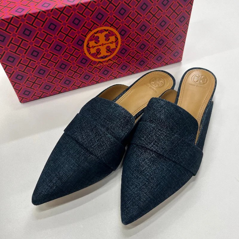 Blue Shoes Flats Ballet Tory Burch, Size 9