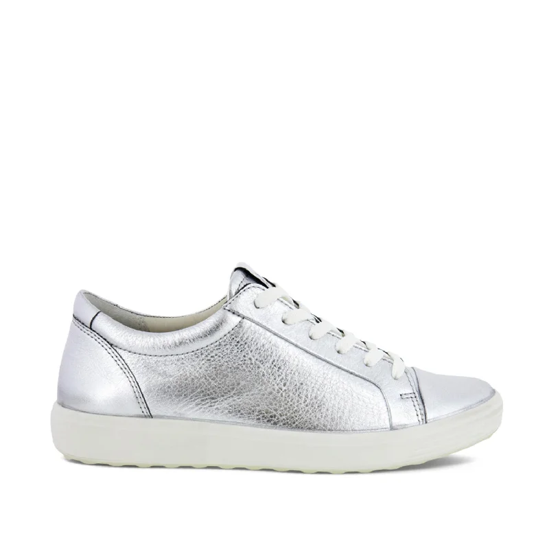 ECCO Women's Soft 7 Sneaker in Pure Silver