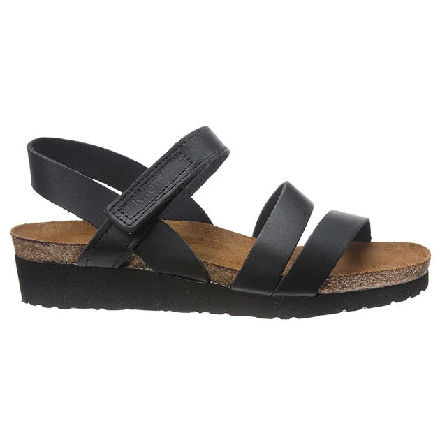 Naot Kayla Black Leather Sandal (Women's)