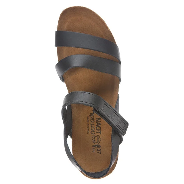 Naot Kayla Black Leather Sandal (Women's)