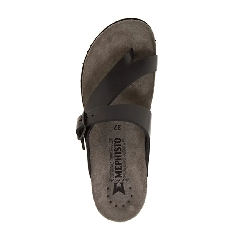 Mephisto Helen Sandal (Women) - Black Waxy