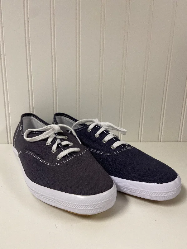 Navy Shoes Flats Keds, Size 10