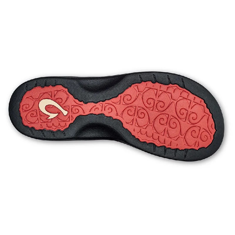 OluKai 'Ohana Flip Flop Sandal Hot Coral / Black (Women's)