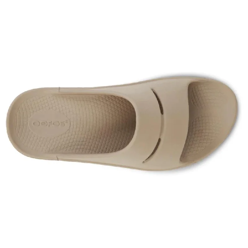 OOFOS OOahh Slide Nomad Taupe Sandal (Unisex)