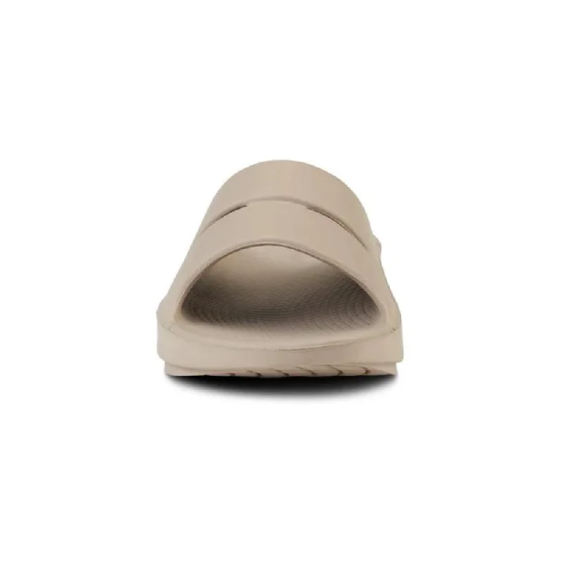 OOFOS OOahh Slide Nomad Taupe Sandal (Unisex)