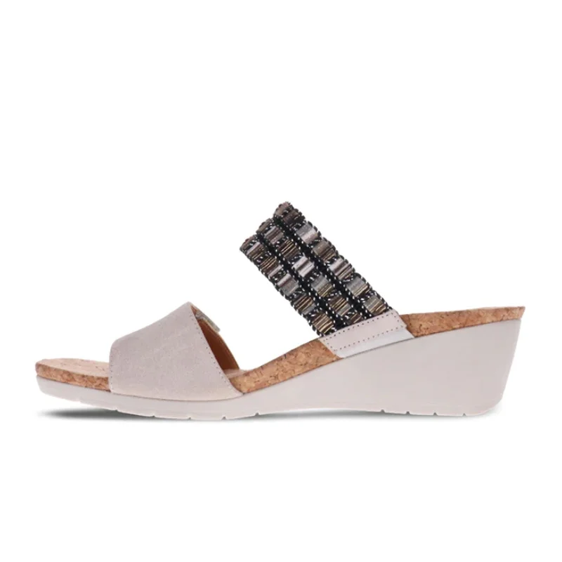 Revere Sorrento Wedge Sandal (Women) - Pebble