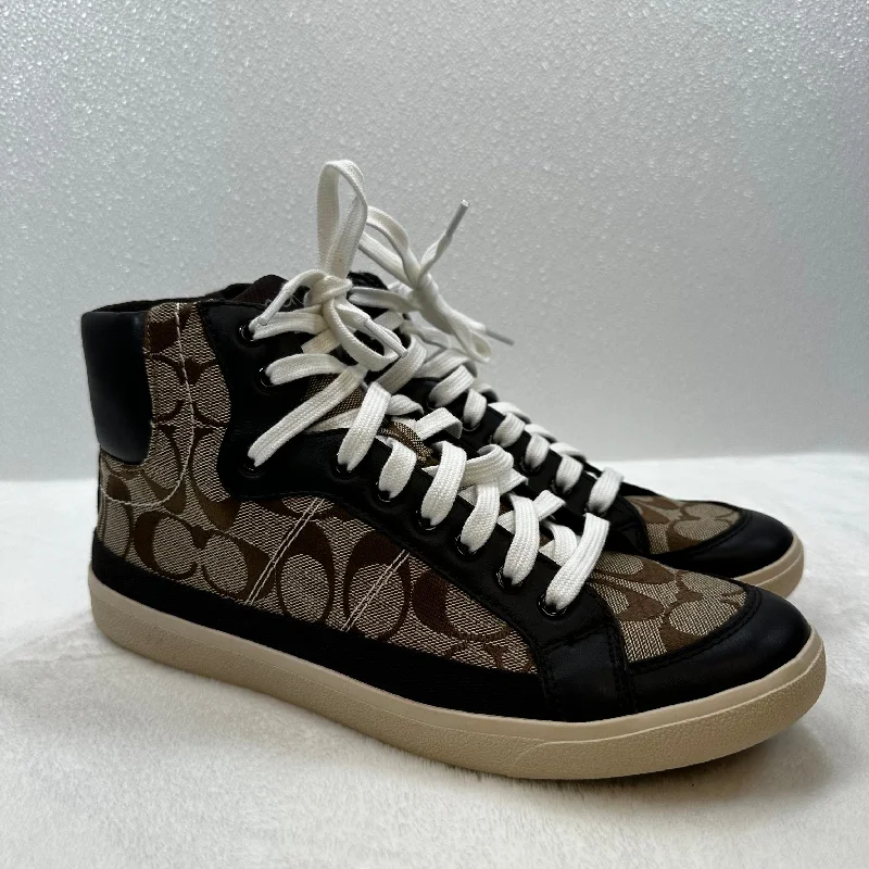 Shoes Sneakers By Coach O In Brown, Size: 9