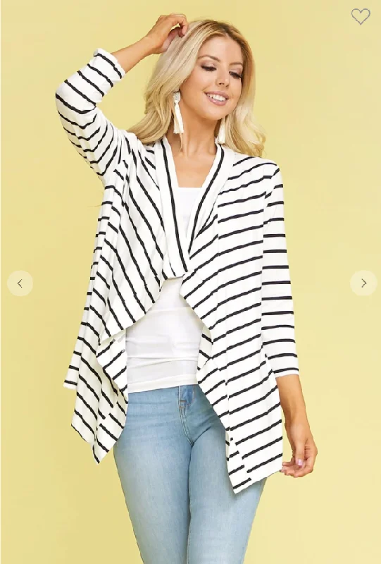 3/4 Sleeve Draped Cardigan