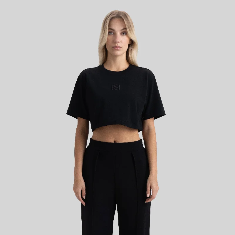 BENZ CROP TOP BLACK