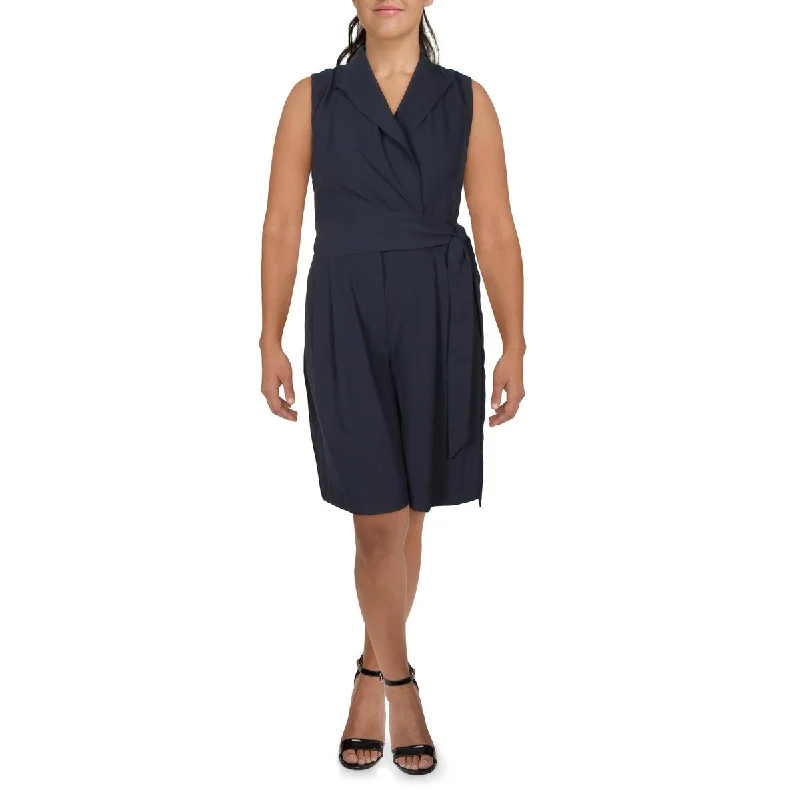 Womens Side Tie Surplice Romper