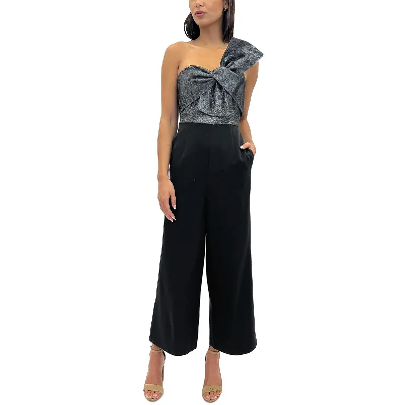 Cady Womens Bow Strapless Jumpsuit