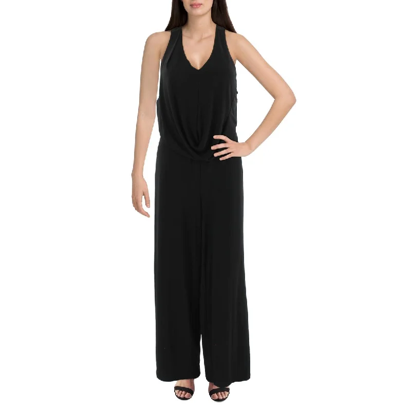 Womens Matte Jersey Halter Jumpsuit