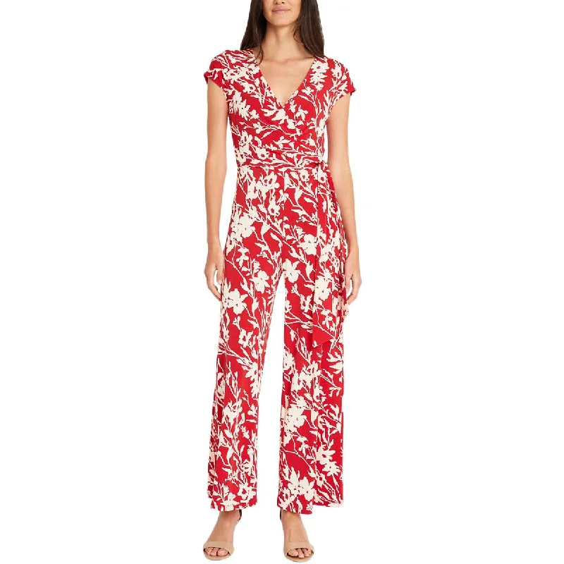 Womens Printed Matte Jersey Jumpsuit