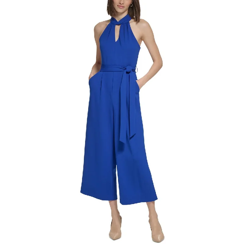 Womens Solid Polyester Jumpsuit