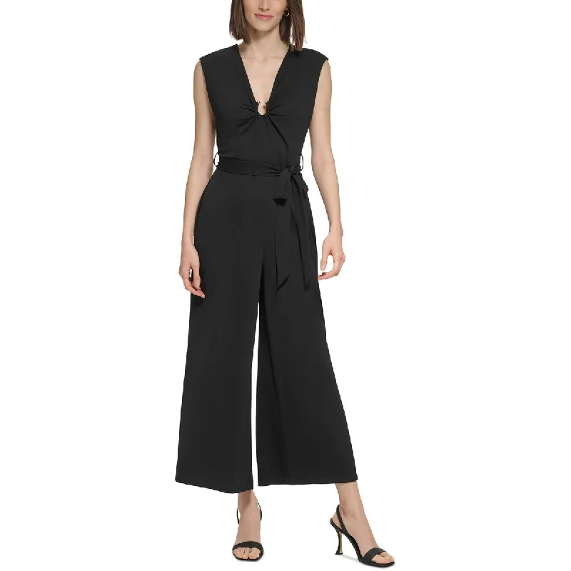 Womens Ruched Polyester Jumpsuit