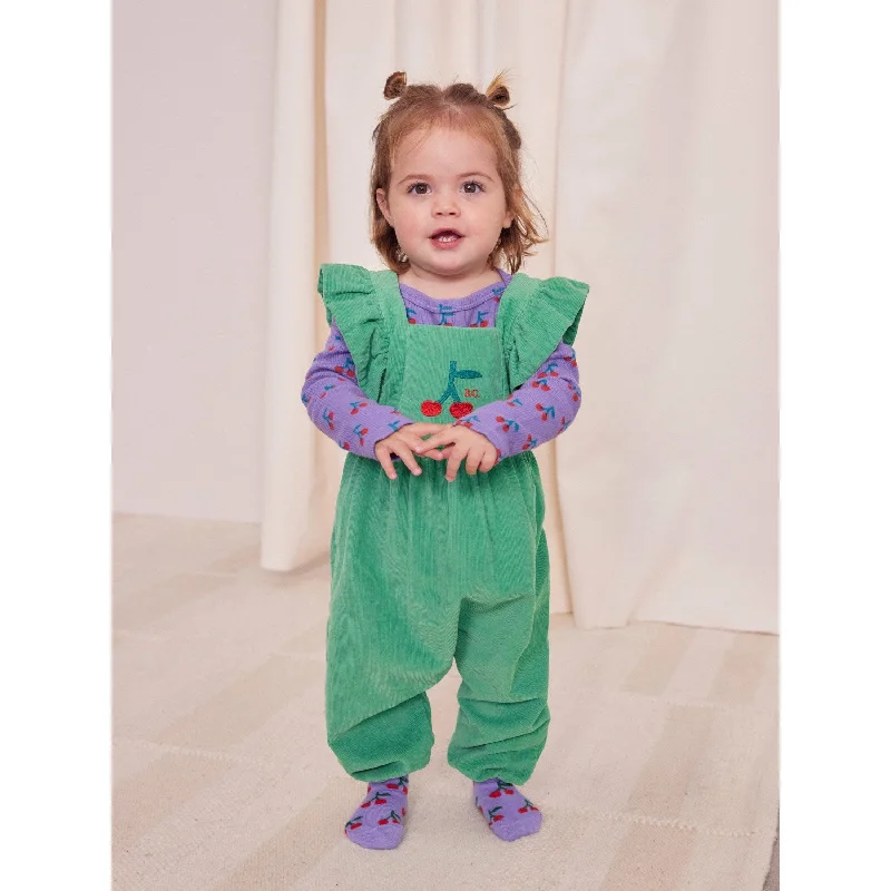 Bobo Choses Green Cherry Micro Corduroy Overall