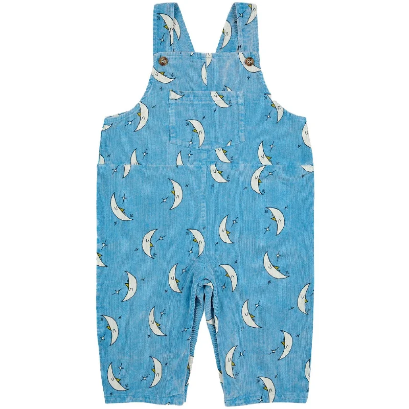 Bobo Choses Light Blue Beneath The Moon Micro Corduroy Dungaree