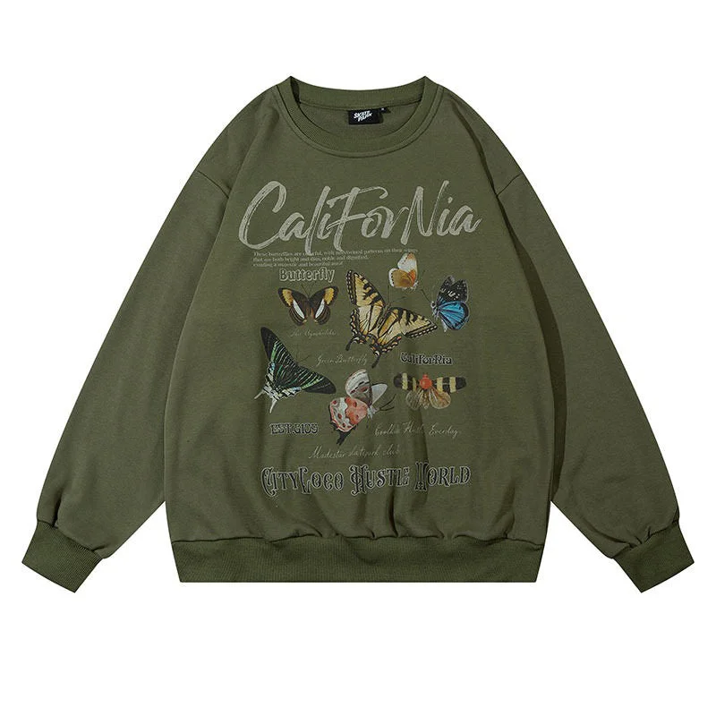 Butterfly Print Aesthetic Sweatshirt