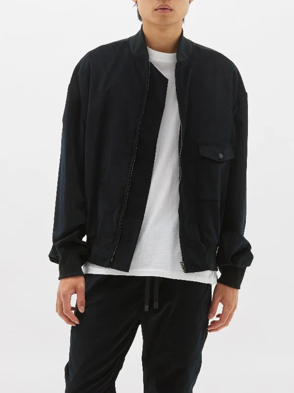 cotton velvet bomber jacket