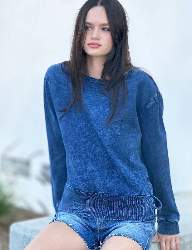 Denim Knit Sweatshirt