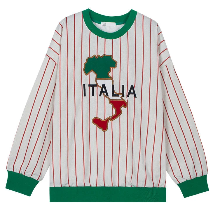 Italia Striped Vintage Sweatshirt