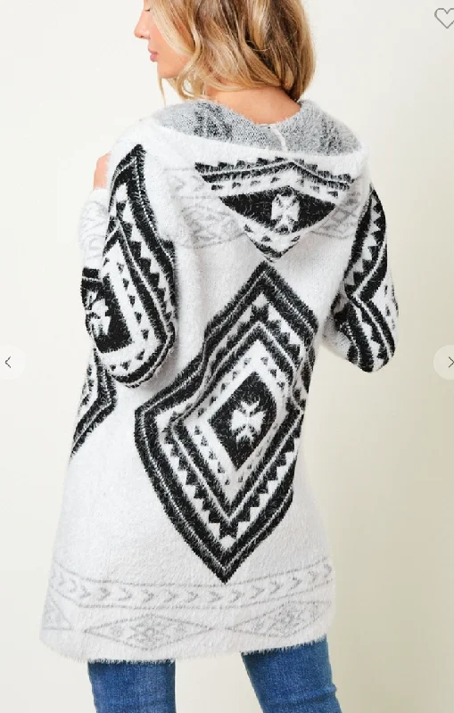 Long Sleeve Aztec Cardigan