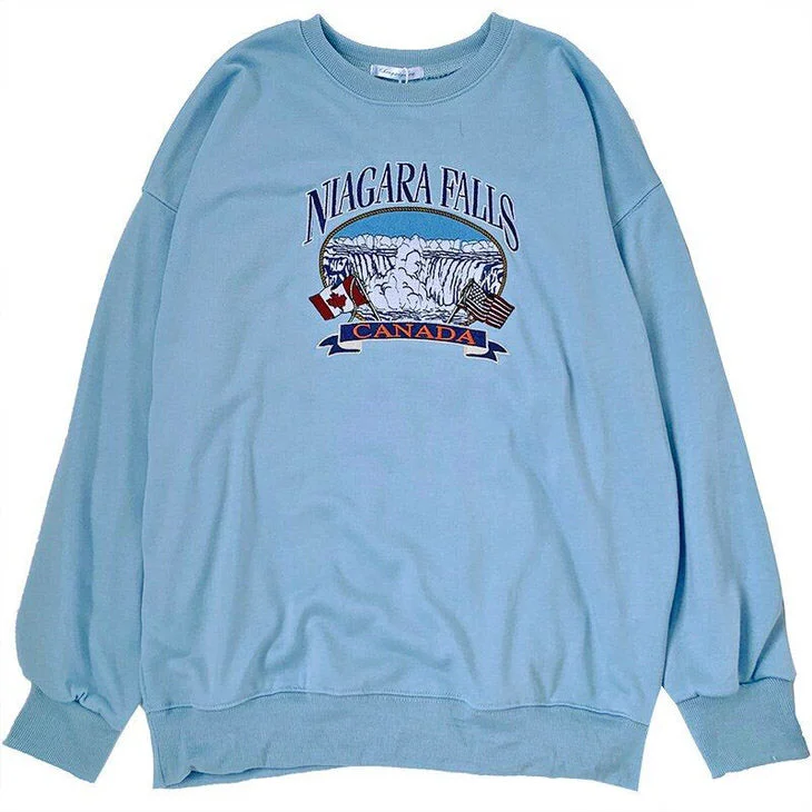 Niagara Falls Embroidery Sweatshirt