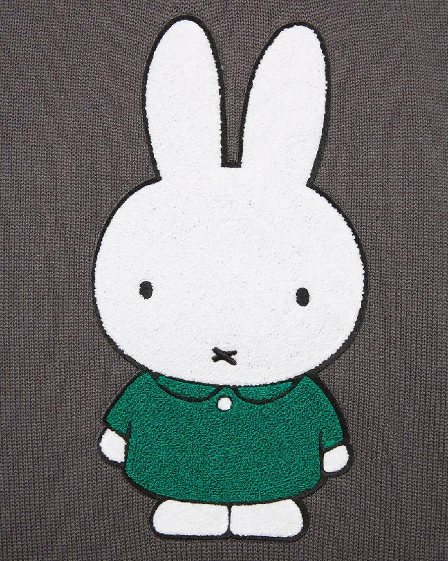 Pop & Miffy Applique Knitted Crewneck - Grey