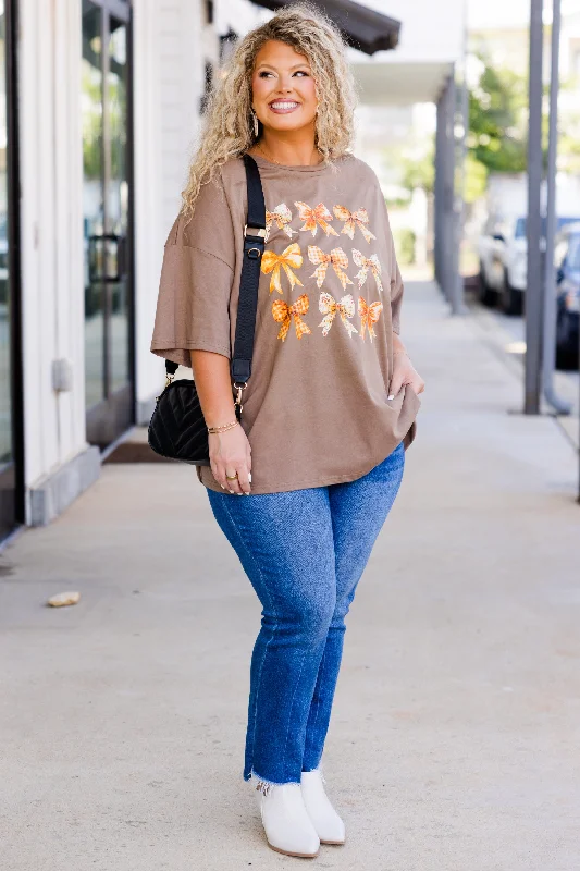 Ready For Fall Boyfriend Tee, Espresso