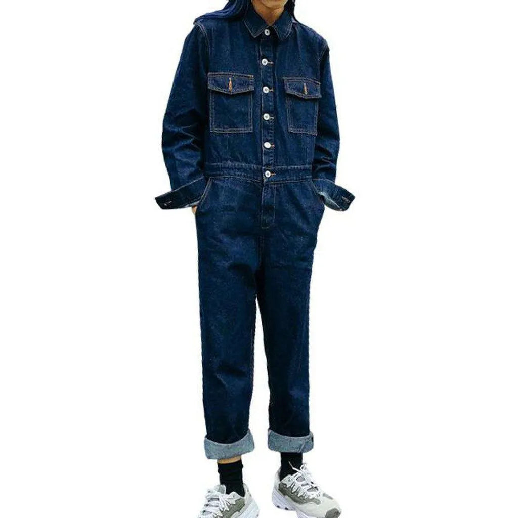 Women's denim jumpsuit