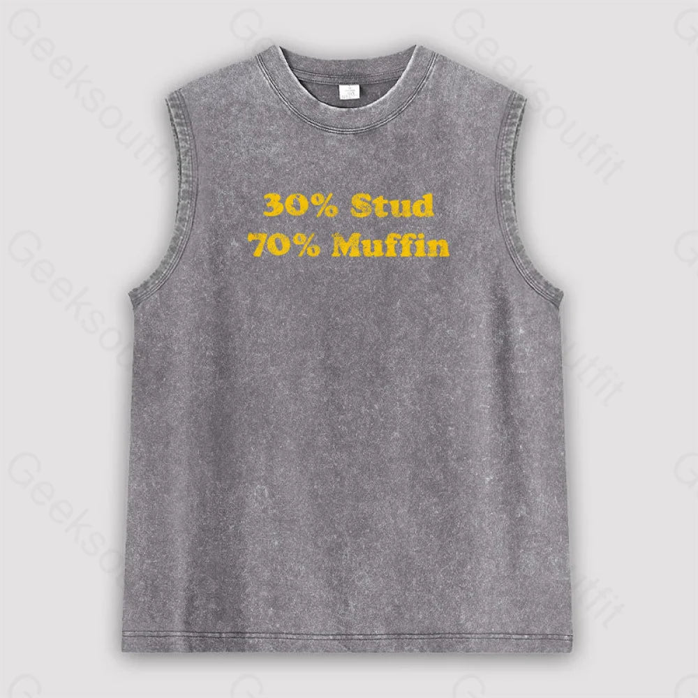 30 Stud 70 Muffin Unisex Washed Tank