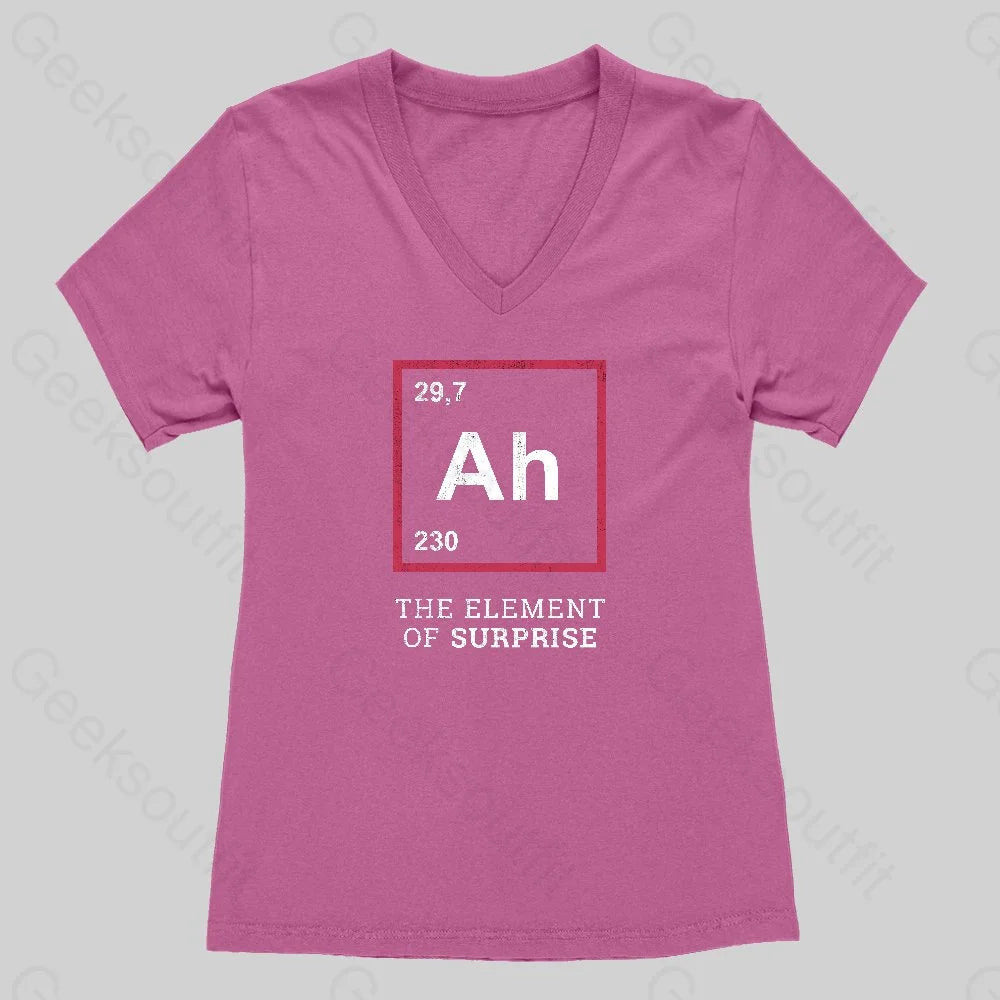 Ah! The Element Of Surprise Women's V-Neck T-shirt