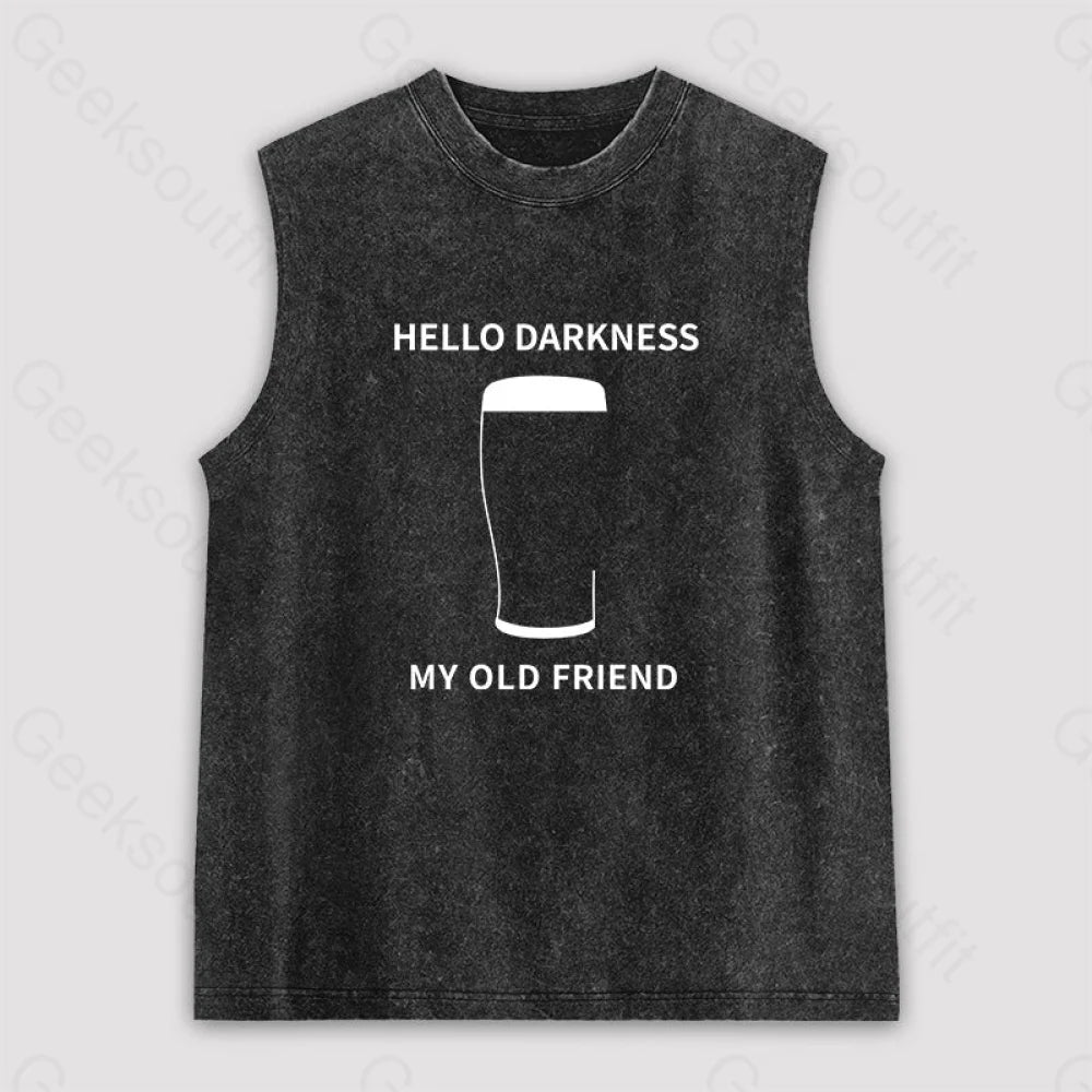 Hello Darkness My Old Friend Unisex Washed Tank